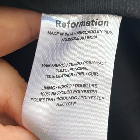 NEW NWT Reformation Veda Beck Leather Trench Coat - Picture 8 of 12